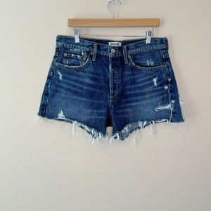 Agolde Parker Vintage Cut Off Short Dark Wash Size 30